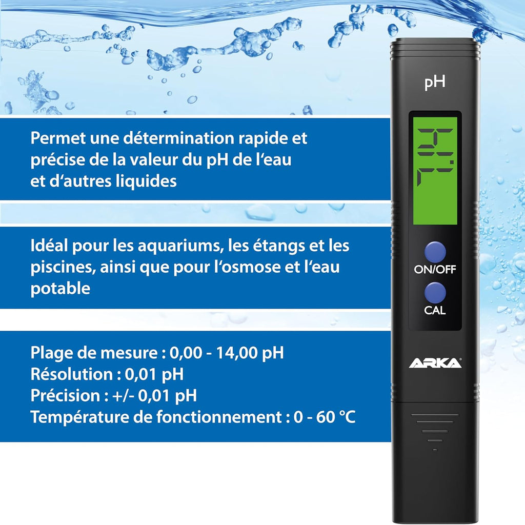 ARKA Testeur pH Digital Eau myAQUA pH-Mètre
