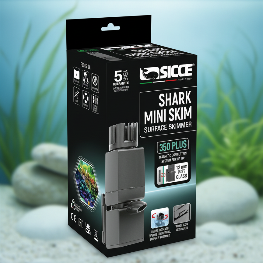SICCE Shark Mini Skim 350 S PLUS - Skimmer de surface pour aquarium
