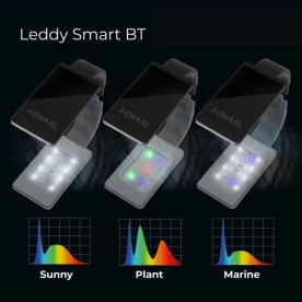 Lampe Aquael Leddy Smart BT Noire – Éclairage LED Bluetooth pour aquarium (10 à 50L)