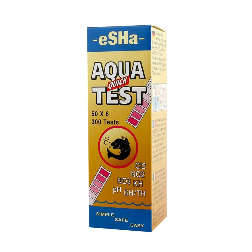 eSHa Aqua Quick Test – 50 bandelettes (Test eau aquarium 6-en-1)