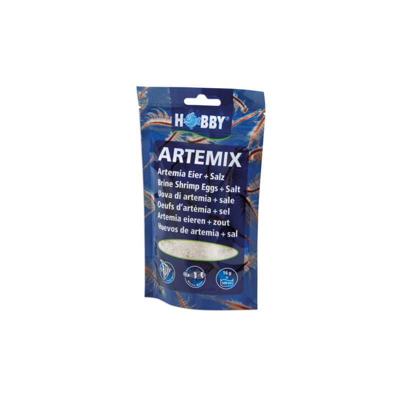 Hobby Artemix 195 g – Mélange œufs d’artémias + sel pour éclosion facile